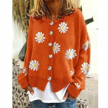 Damjacka Casual Stickad Polyester och Bomull-3