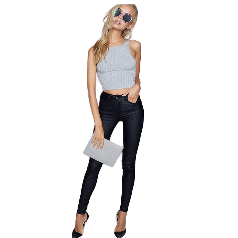 Dam Jeans med Hög Midja Polyester och Bomull-4