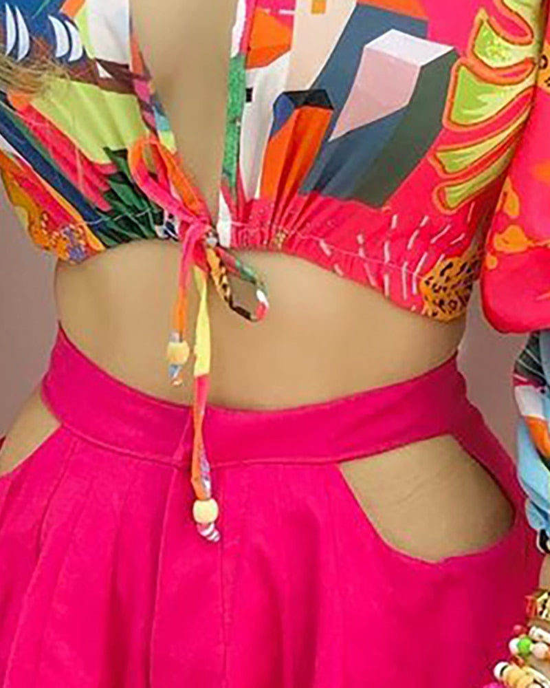 Dam Shorts Set Lykta Ärmar Polyester-2