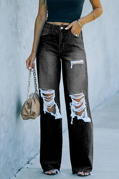 Variant image for Dam Rivna Jeans Raka Ben Avslappnad Denim-6
