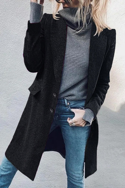 Damklänning Midi med Knappstängning i Bomull och Polyester-4