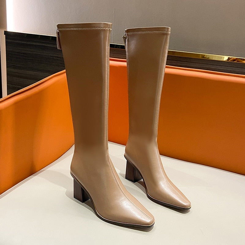 Damstövlar Blockklack Eco Leather-3