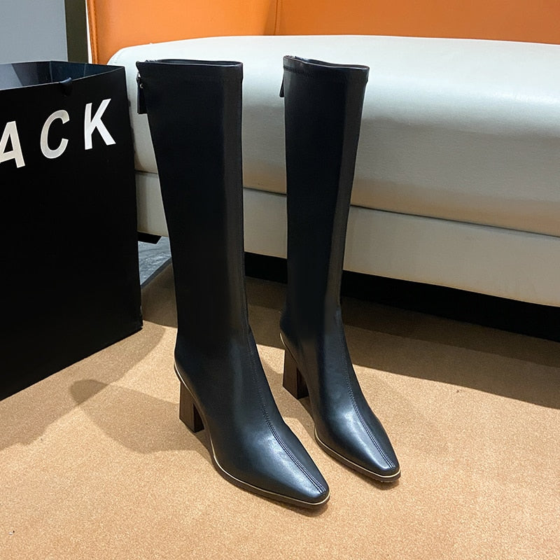 Damstövlar Blockklack Eco Leather-4