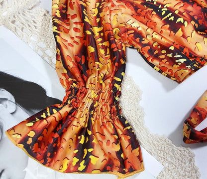 Bikini Dam med Puffhylsor i Hög Kvalitet - Nylon Spandex för Strand och Pool 3