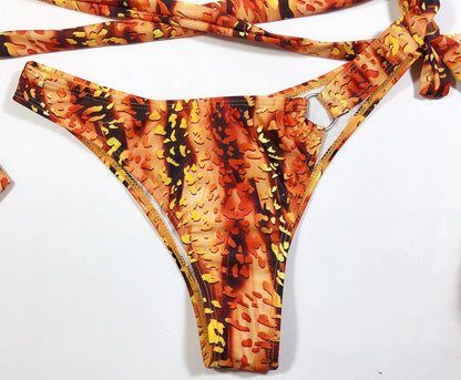 Bikini Dam med Puffhylsor i Hög Kvalitet - Nylon Spandex för Strand och Pool 4