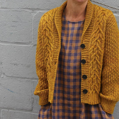 Dam Tröja Monokrom Bomull Amber Gul 8