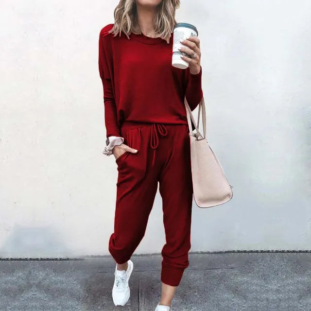 Dam Loungewear Set Bekväm Design Högkvalitativt Material 13