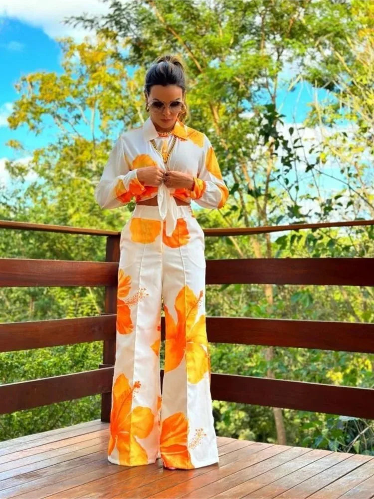 Dams Set Blommönster Figurnära Polyester-3