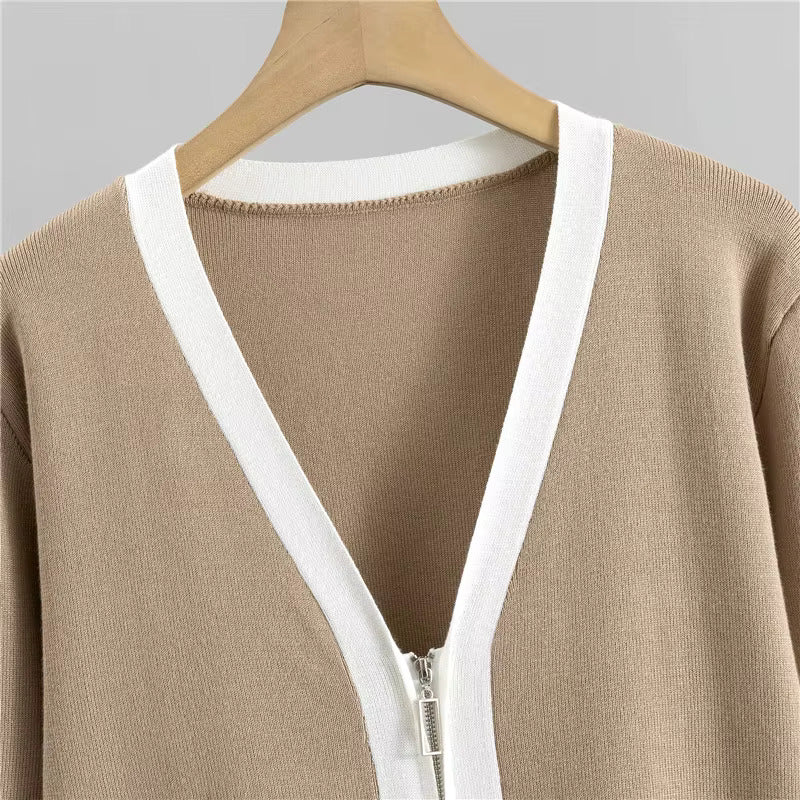Kostym Set Dam Tredelad Stickad Polyester och Bomull-3
