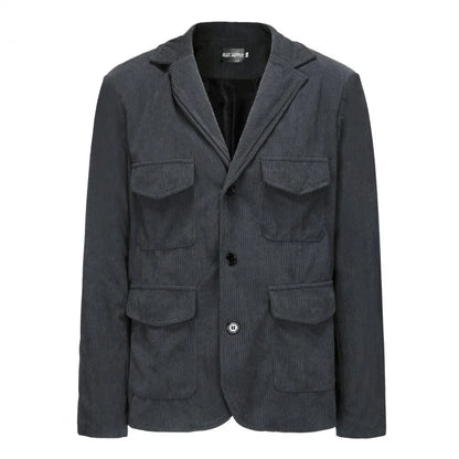 Herrjacka med Flera Fickor Praktisk Design Polyester för Höst-2