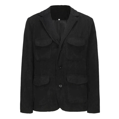 Herrjacka med Flera Fickor Praktisk Design Polyester för Höst-1