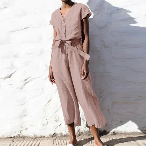 Dam Jumpsuit i Monokrom Retro Stil – Bekväm Passform, Hållbara Material, Perfekt för Fest och Avslappnade Tillfällen 1