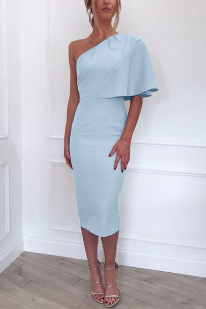 Variant image for Damklänning Bodycon Korta Ärmar Bomull Polyester-5