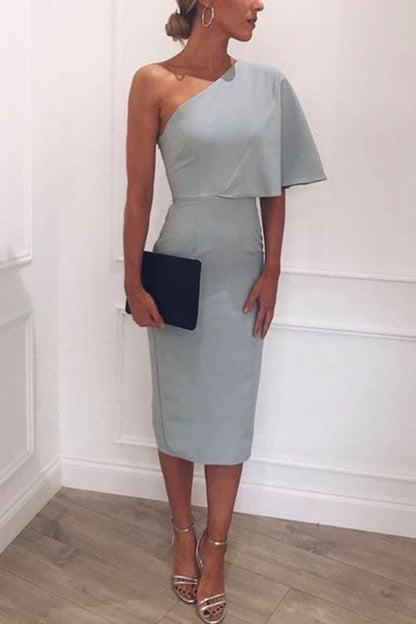 Variant image for Damklänning Bodycon Korta Ärmar Bomull Polyester-13