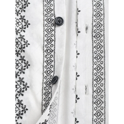 Herrskjorta Modern Bomull med Framficka Stylish Comfort-5