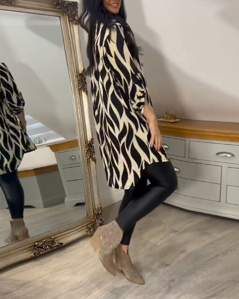 Dam Blus V-ringad Modern Polyester Elastan-6