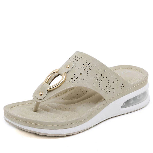 Dam Flip-Flops med Kilklack och Luftkudde – Bekväm Klipptådesign för Strand och Stad, Flera Färger 1