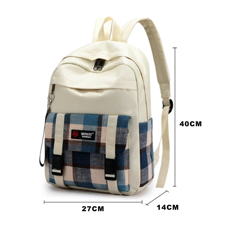 Unisex Ryggsäck Tygpåse Hållbar Bomull Med Luftkudde 20L-6