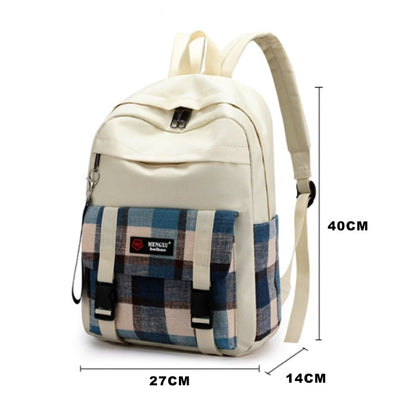 Unisex Ryggsäck Tygpåse Hållbar Bomull Med Luftkudde 20L-6