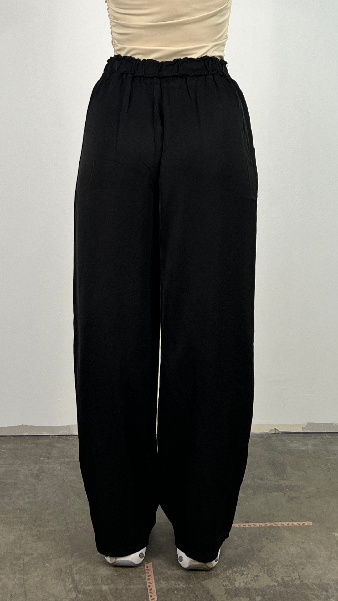 Dam Raka Byxor Viskos Elastiskt Midjeband-4