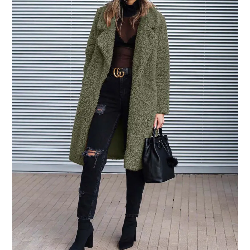 Dam Vinterkläder Elegant Polyester för Kalla Dagar-3