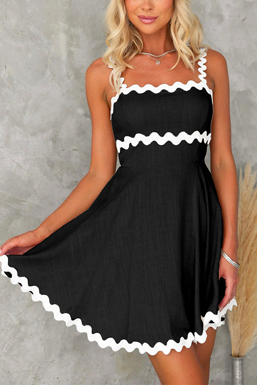 Dam Cami Klänning Figurnära Färgglad Bomull och Polyester-4