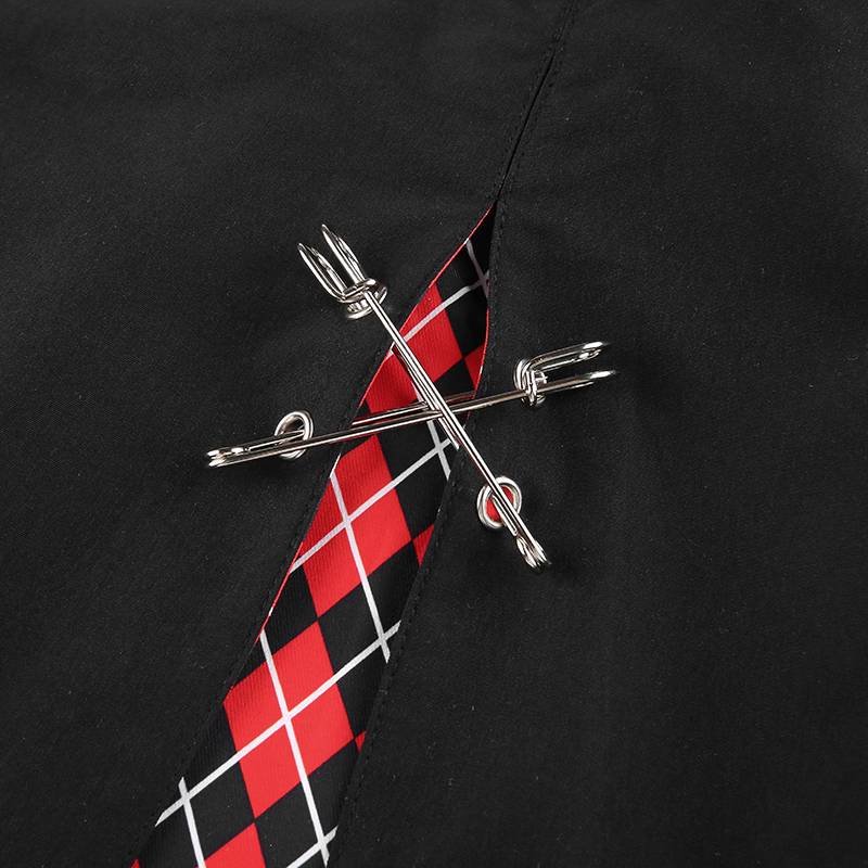 Svart Minikjol A-linje med Slits och Paljetter i Polyester – Elegant Mini Kjol för Kvinnor 6