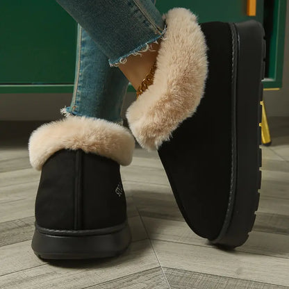 Fodrade Vinterstövlar Dam Plysch Design för Kallt Väder-5