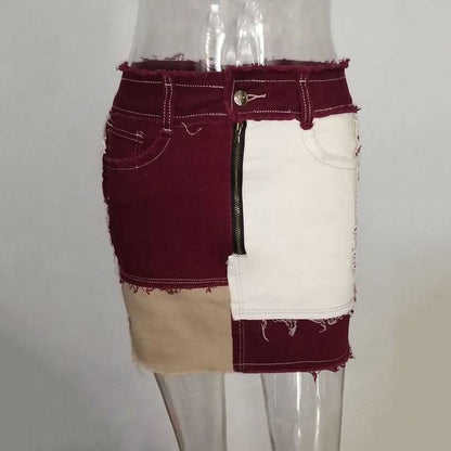 Mini Jeanskjol för Dam i A-Linjeform, Bomull och Spandex – Bekväm och Tidlös Design med Fickor 5