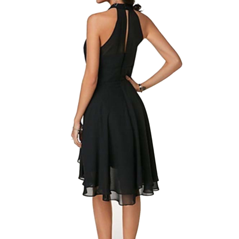 Kvinnor A-line Klänning Asymmetrisk Chiffon-4