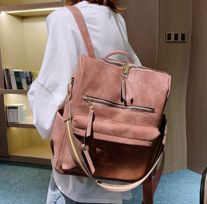 Dam Ryggsäck Retro Brittisk Stil PU-Läder Medium-2