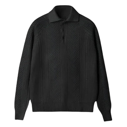 Variant image for Herr Stickad Polotröja Tidlös Design i Högkvalitativ Bomull och Akryl-1