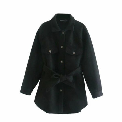 Variant image for Damjacka Vändbar Krage Långärmad Polyester-1