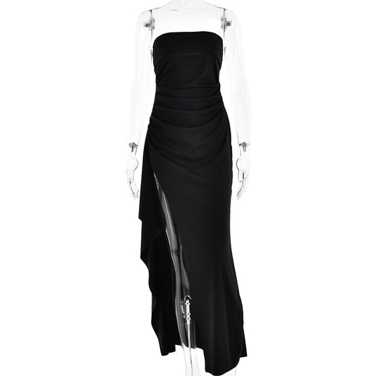 Kvinnors Aftonklänning Lång Off-Shoulder A-Linje Polyester-1