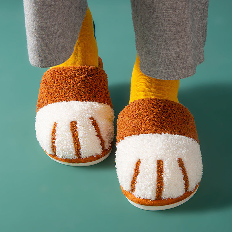 Dam Tofflor Fleece Kattklor Slip-On Mjuk och Bekväm-6