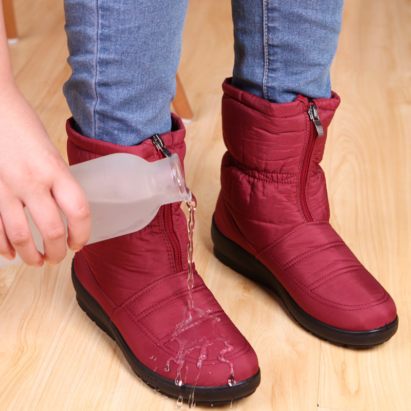 Herr Vinterskor Vattentäta Nylon med Gummisula och Mjuk Foder-3