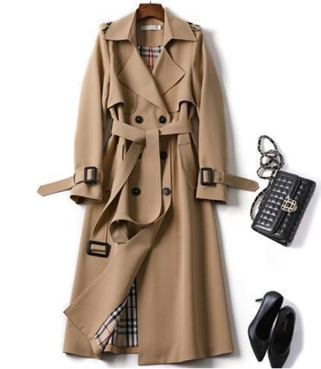 Variant image for Kvinnors Trenchrock Klassisk Stil Polyester-6
