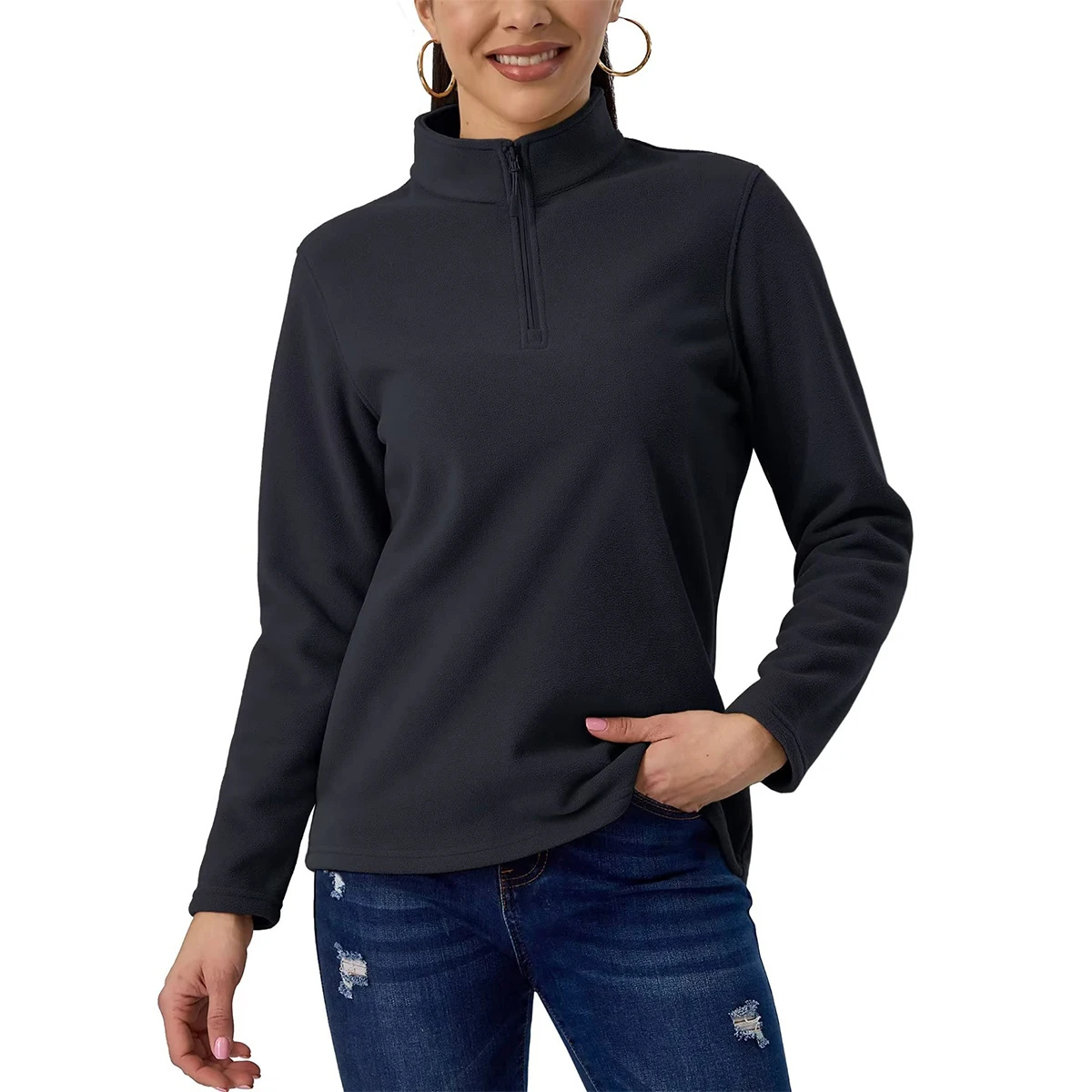 Variant image for Herr Fleeceväst Kort Blixtlås Mjuk Polyester för Utomhusaktiviteter-33