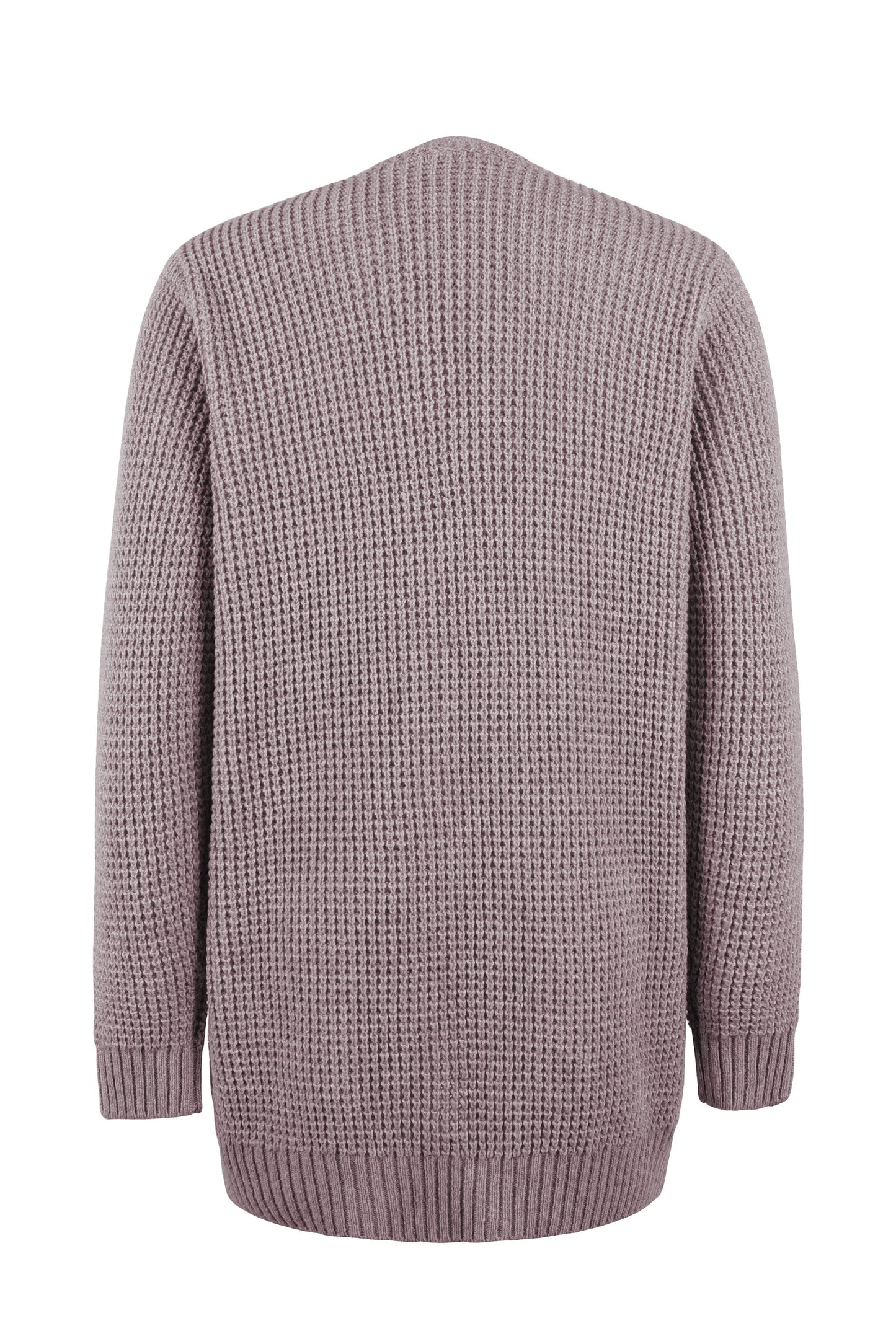 Dam V-ringad Kofta Trendig Mjuk Material-6