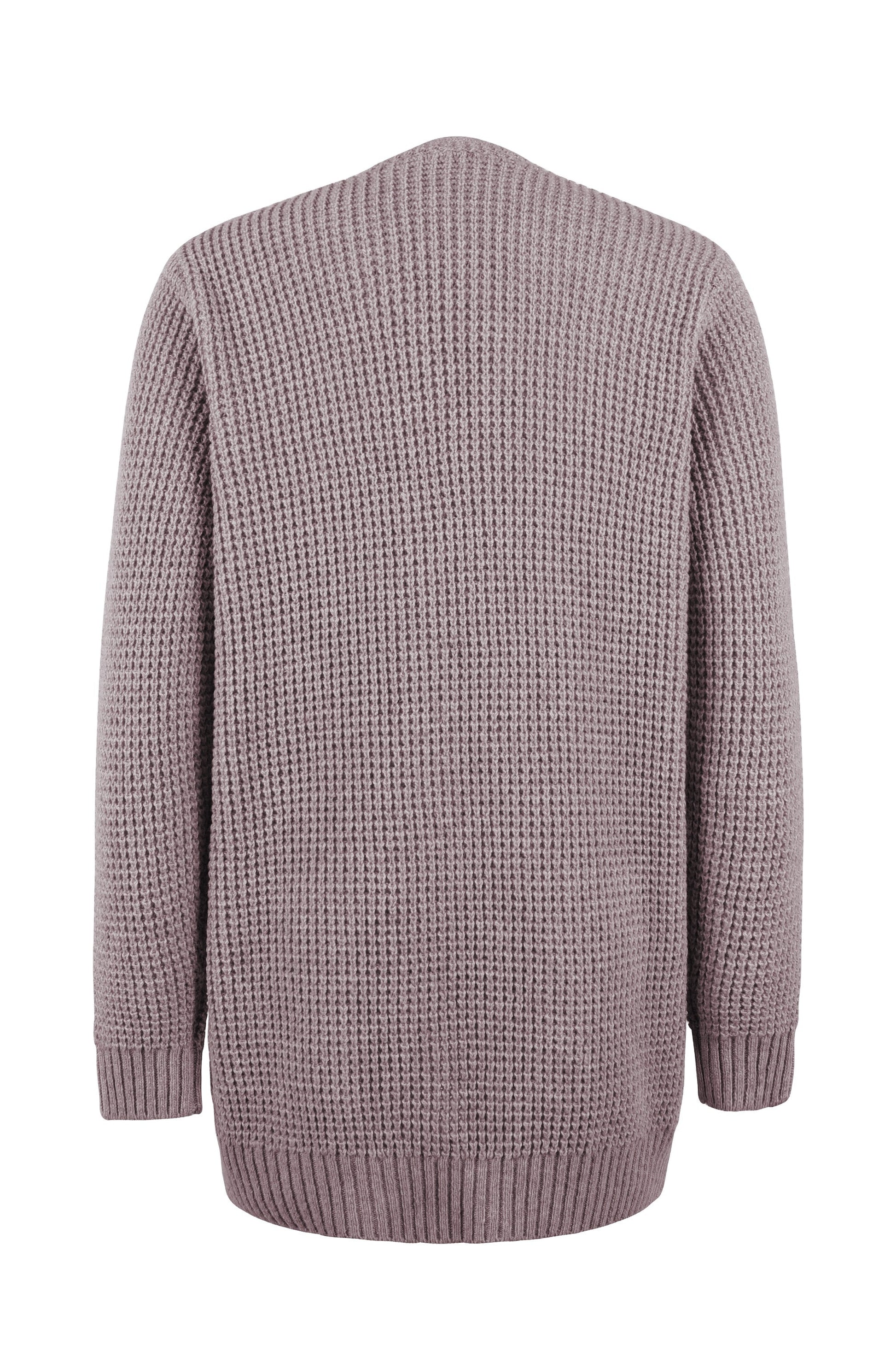 Dam V-ringad Kofta Trendig Mjuk Material-6
