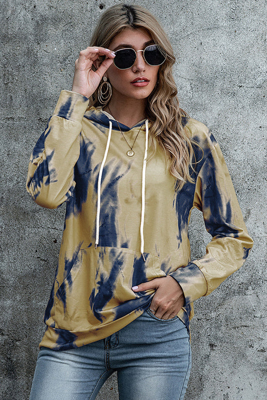 Dam Lång Hoodie Med Huvud Polyester För Avslappnad Stil-1