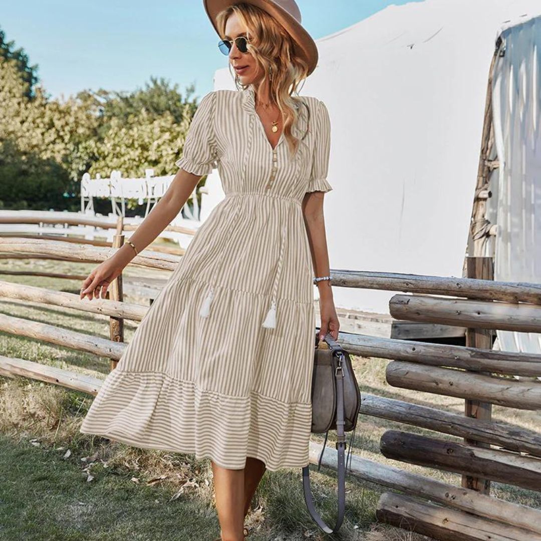 Variant image for Kvinna Midi Klänning Detaljer Polyester-11