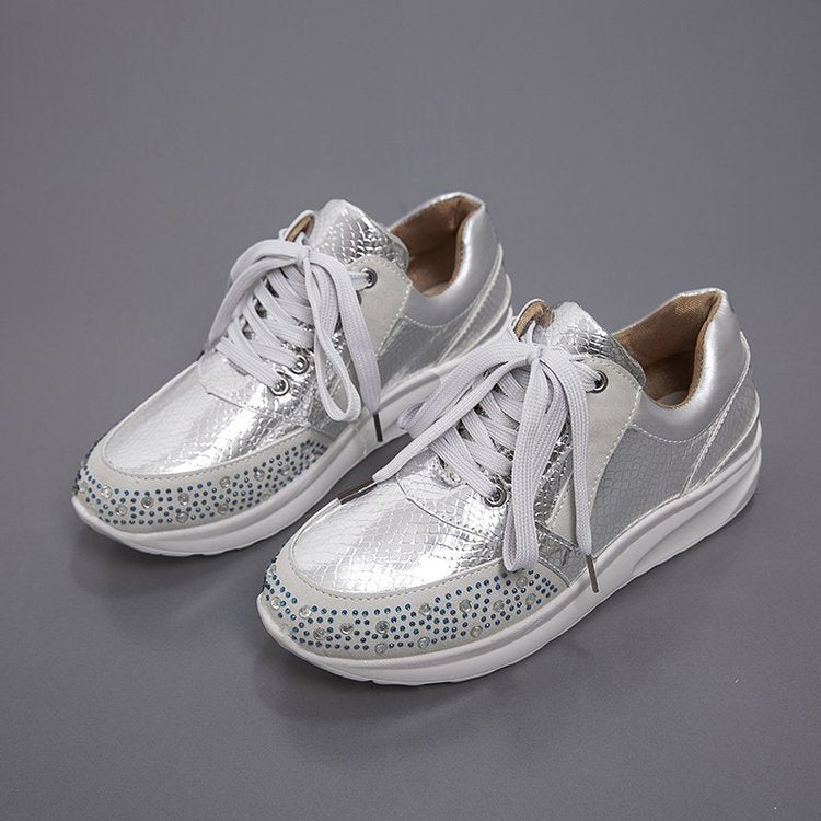Kvinnor Sneakers Sportig Glitter Design Ergonomisk Sula 5