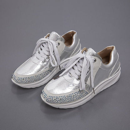 Kvinnor Sneakers Sportig Glitter Design Ergonomisk Sula 5
