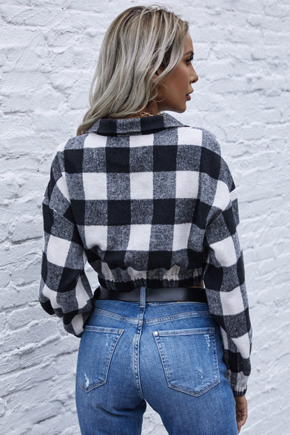 Dam Zip Tröja Med Avtagbar Krage Polyester Modern Karos Design-6