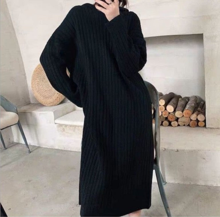 Variant image for Dam Midiklänning Löst Snitt Polyester med Långa Ärmar-3