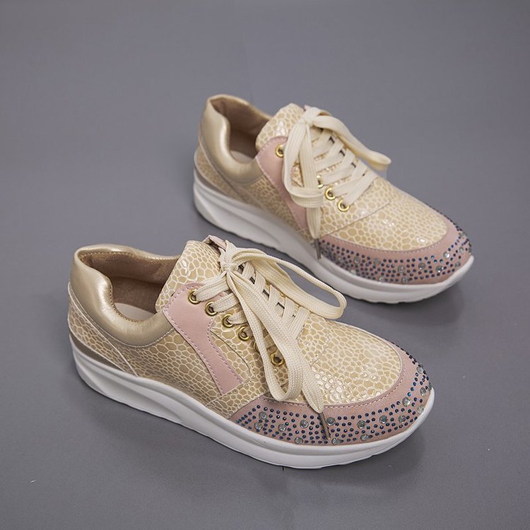 Kvinnor Sneakers Sportig Glitter Design Ergonomisk Sula 4