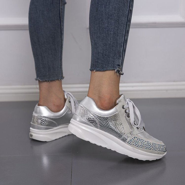 Kvinnor Sneakers Sportig Glitter Design Ergonomisk Sula 1