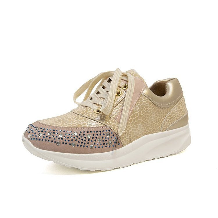Kvinnor Sneakers Sportig Glitter Design Ergonomisk Sula 6