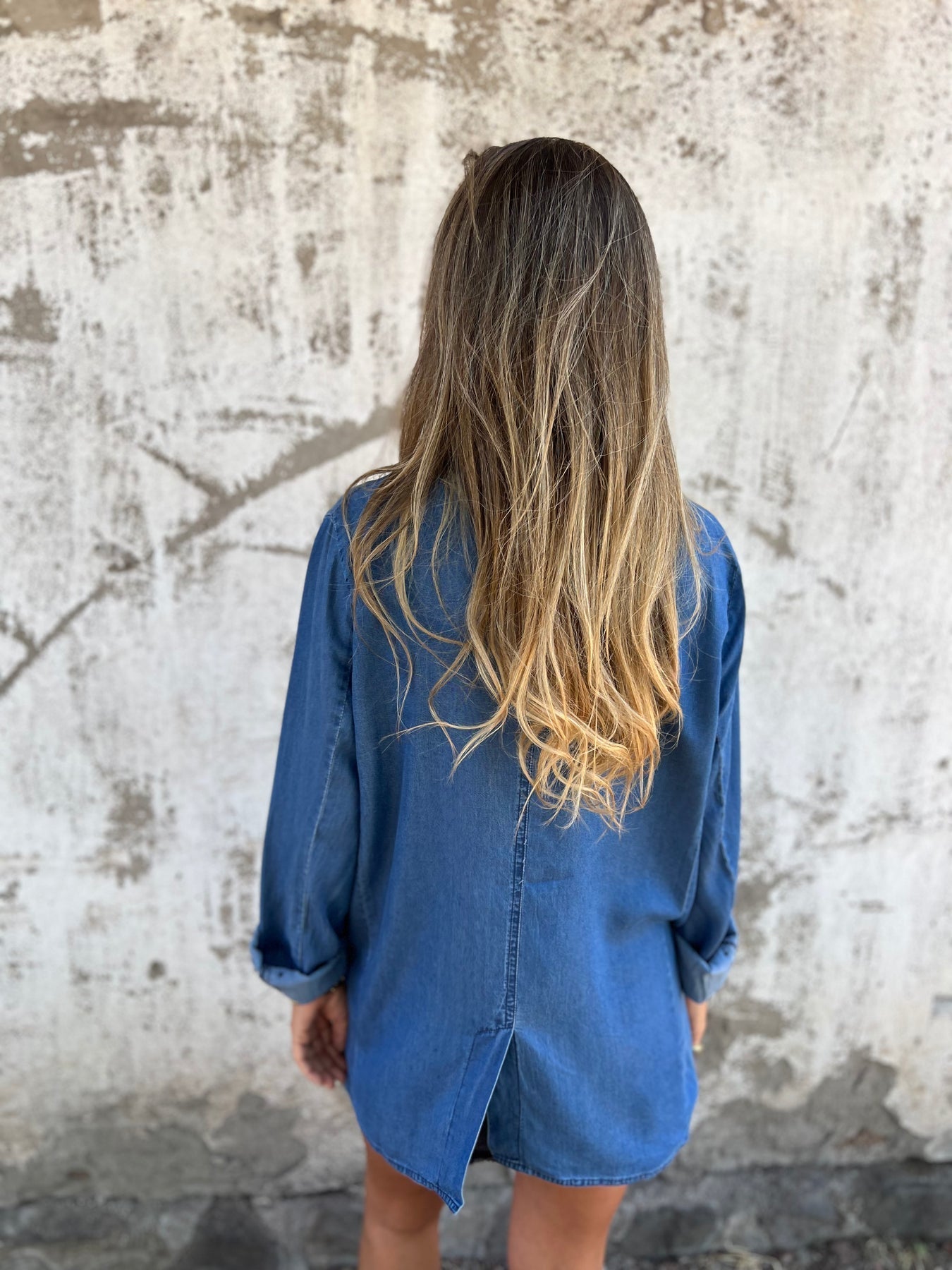 Damjacka Casual Denim Lös Passform Högkvalitativt Material-5